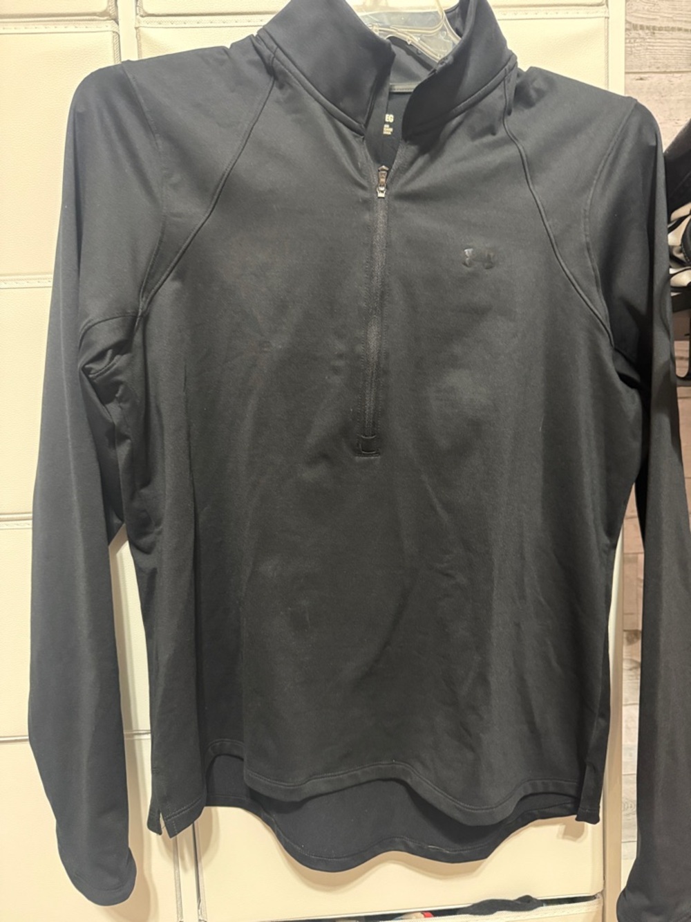 Black Quarter-Zip Athletic Pullover- worn once
